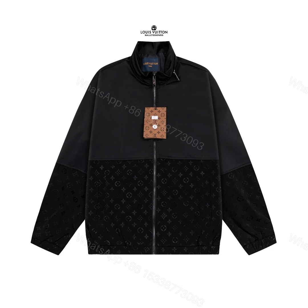LV 超A貨黑色拼接Monogram運動夾克 時尚輕奢防風款 — view 1