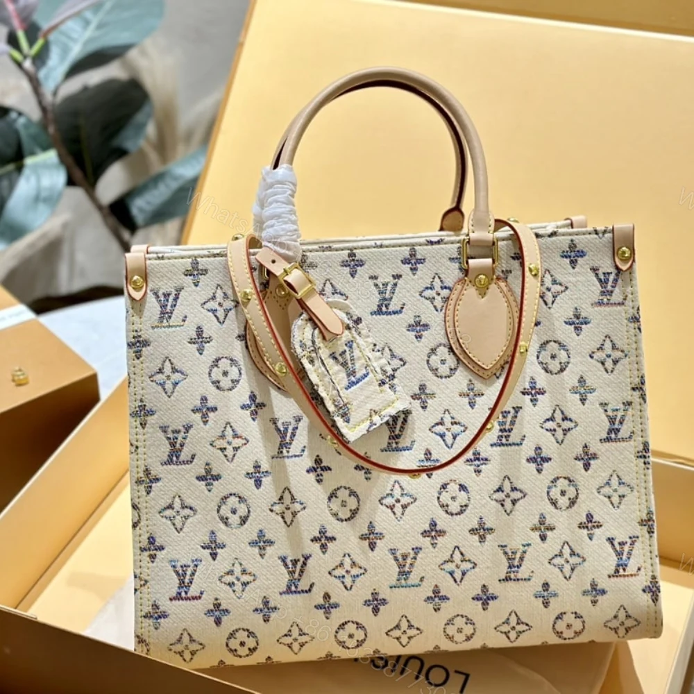 View 2 of Louis Vuitton Onthego MM Multicolor Beige 35Cm M24708