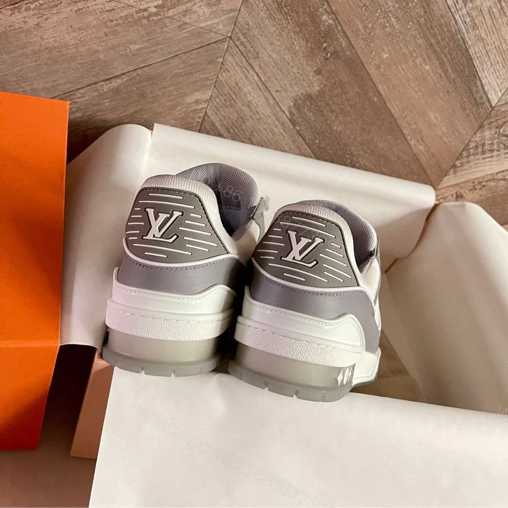 View 6 of Louis Vuitton LV Trainer Sneaker Grey White 1A8KBA