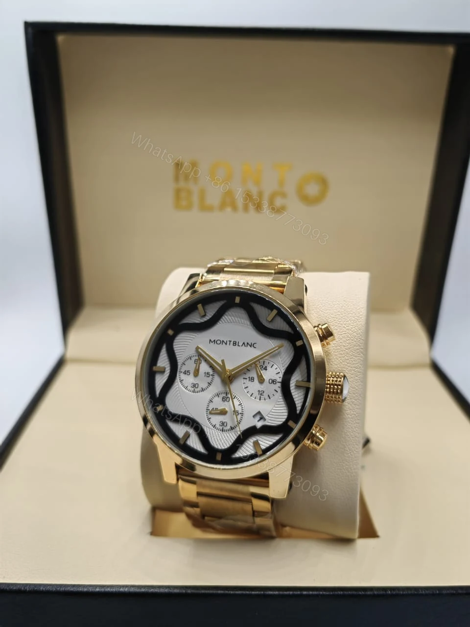 Mont Blanc Gold Dial Watch — view 1