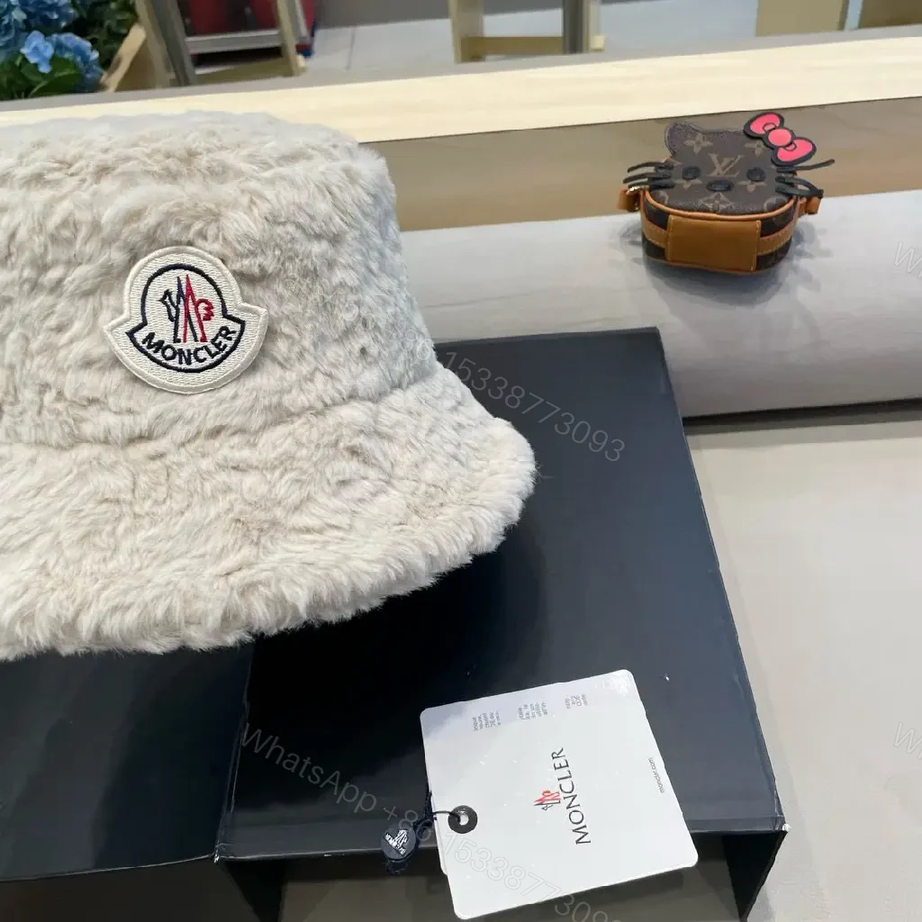 View 8 of Soft Fleece Hat with Logo Patch - Luxe Winter Accessory