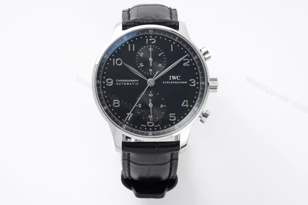 IWC Portugieser Chrono-Rattrapante Stainless Steel / Cortina IW3712-13 — view 1