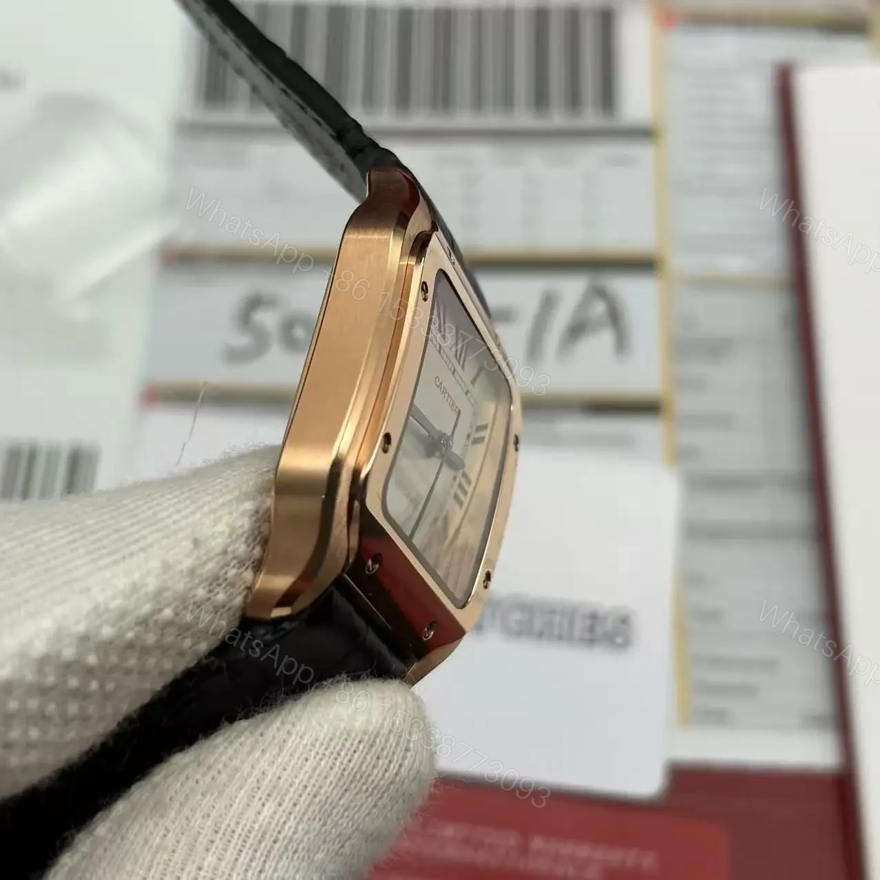 View 9 of Replica Cartier Santos WGSA0012 Watch