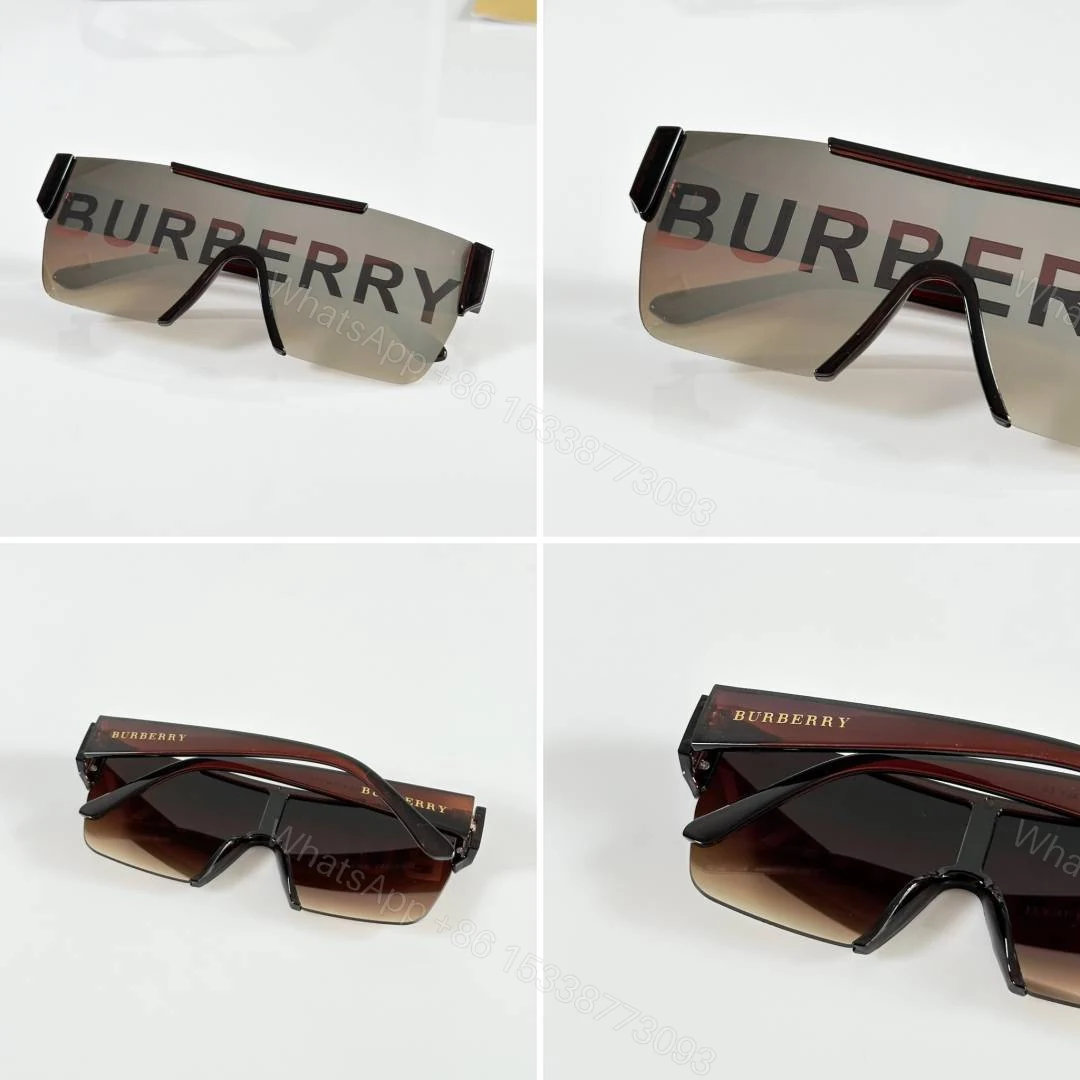 View 2 of First Copy Burberry Silver Shield Unisex Sunglasses UV Protection Luxury Designer Style