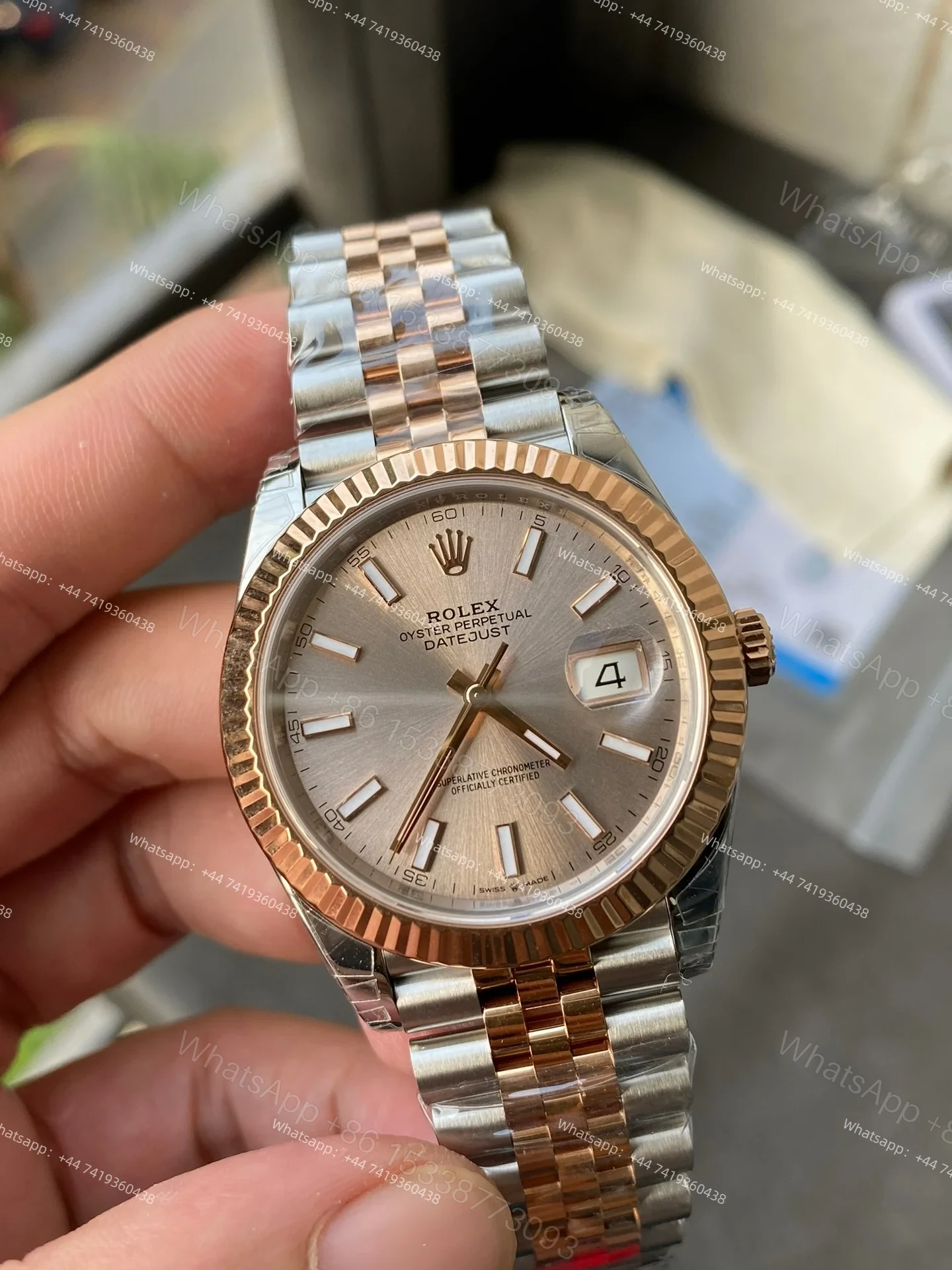 View 5 of Rolex Datejust M126331-0010 1:1 Replica Eternal Rose Gold Jubilee 41MM 3235 Movement Super Clone Watch