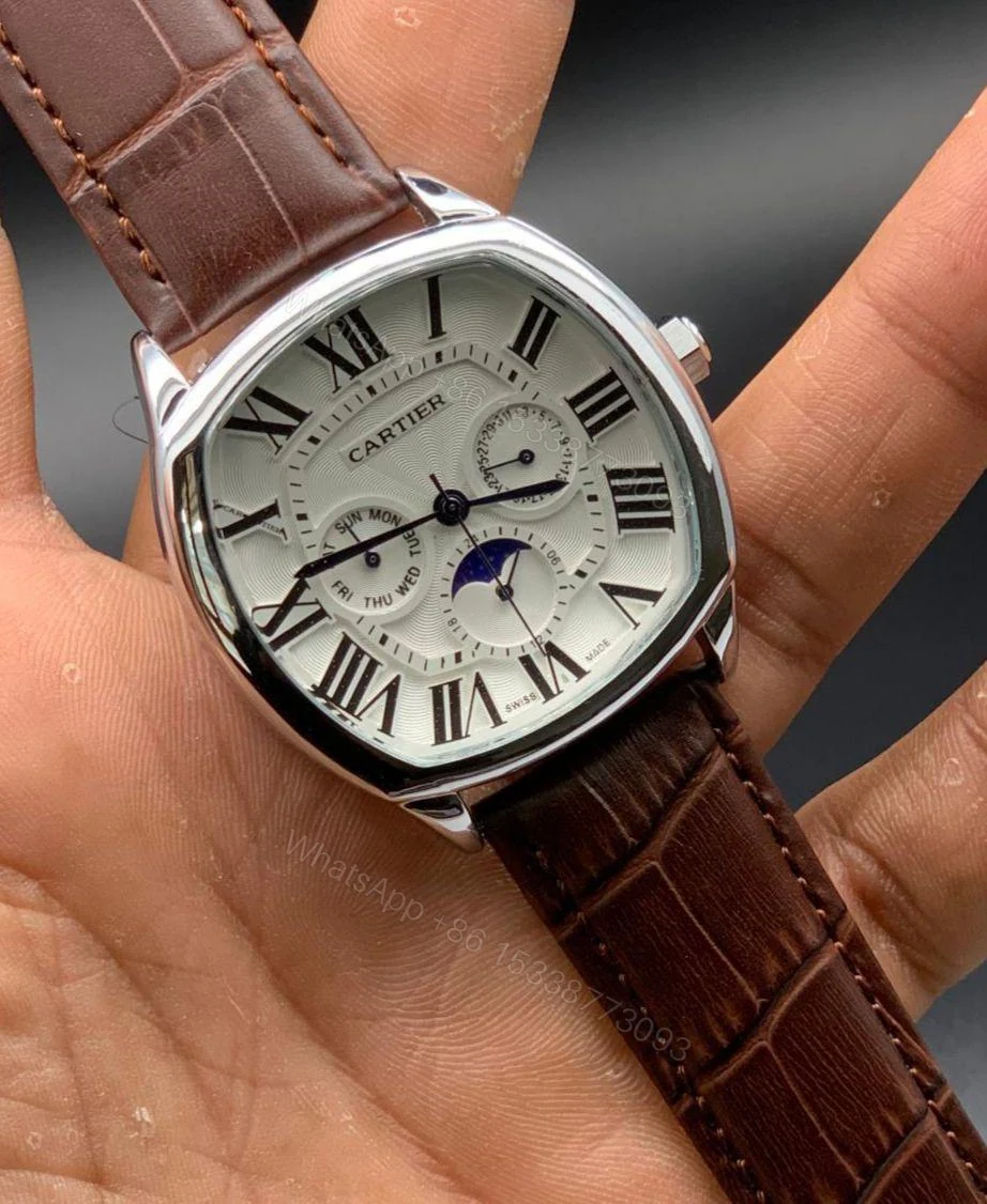 Cartier Diastar Square Brown Dial 42mm Quartz — view 1