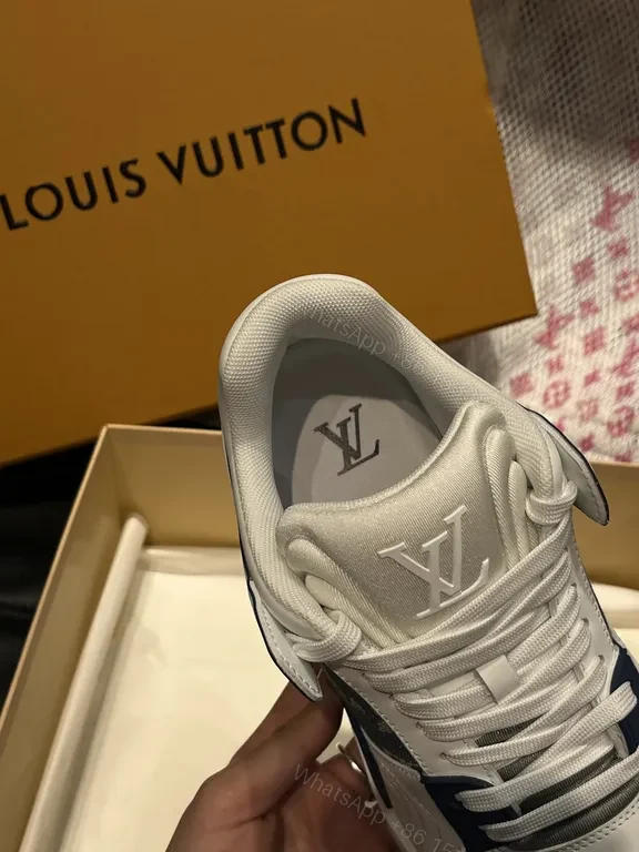 View 6 of Chic Leather Sneakers: Modern Texture, LV Detailing, Comfort