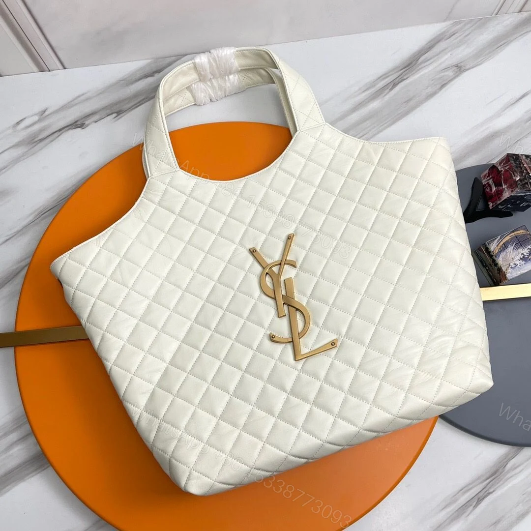 YSL ICare Maxi Shopping Tote Large White First Copy | AAA+ Replica Designer Bag — view 1