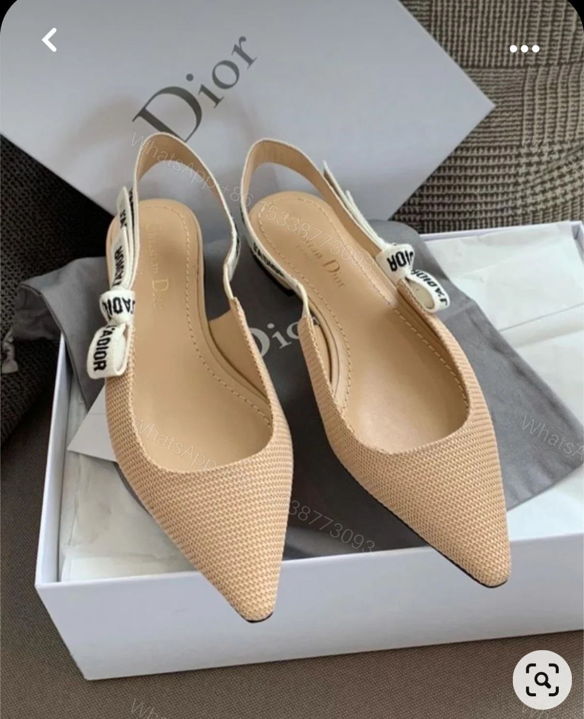 First Copy J’Adior Slingback Flat — view 1