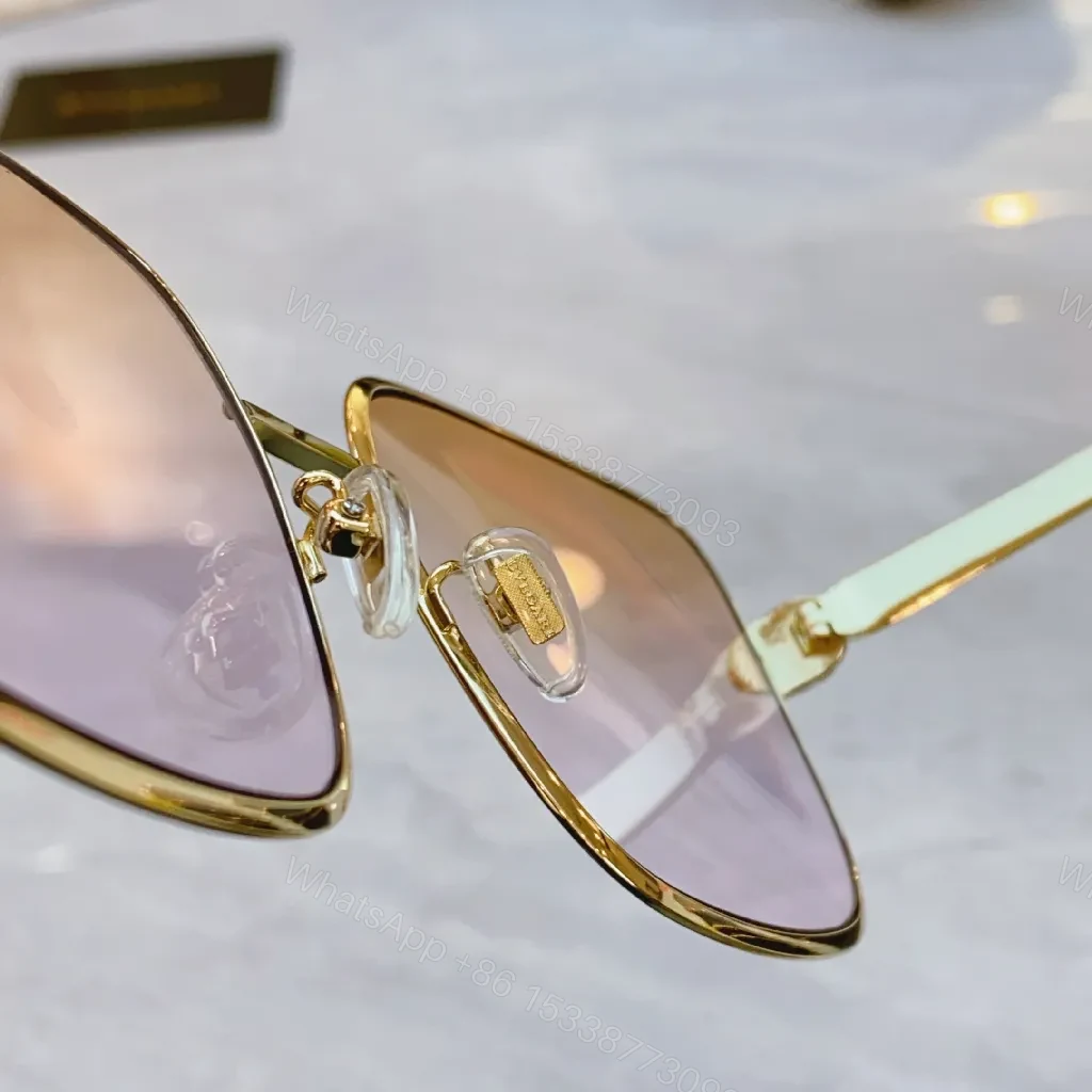 View 4 of Gold-Textured Square-Frame Sunglasses with Polarized Lenses