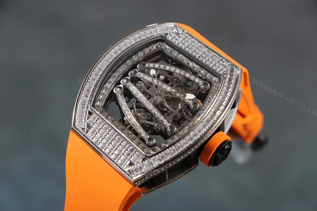 View 2 of Richard Mille RM59-01 T-Diamond Lizard Tourbillon Carbon Fiber Orange Strap Edition RM59-01-T-DIAMOND-LIZARD-TOURBILLON