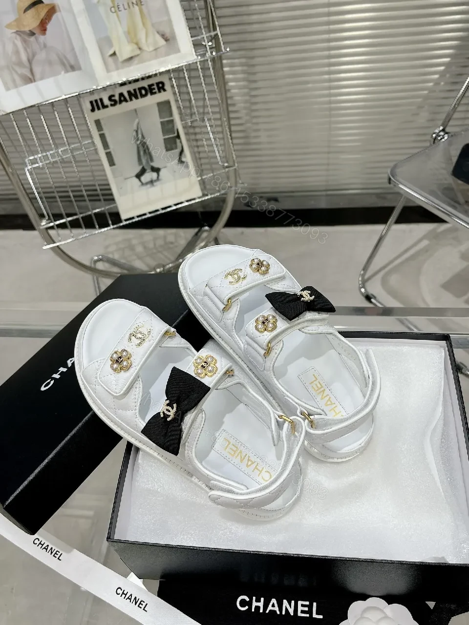 View 7 of White Quilted Slide Sandals - Luxe Comfort, Lightweight Outsole