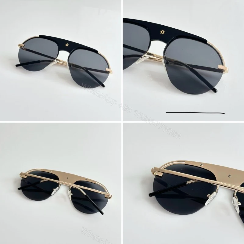 View 2 of First Copy Dior Gold Black Sunglasses