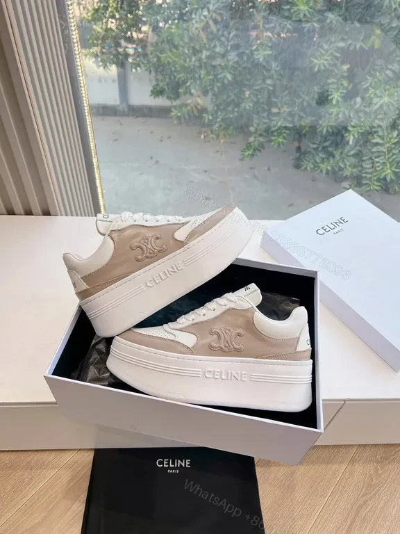 View 3 of Minimalist Luxury Sneakers: Celine-Inspired, Leather, Perforated, Everyday Comfort
