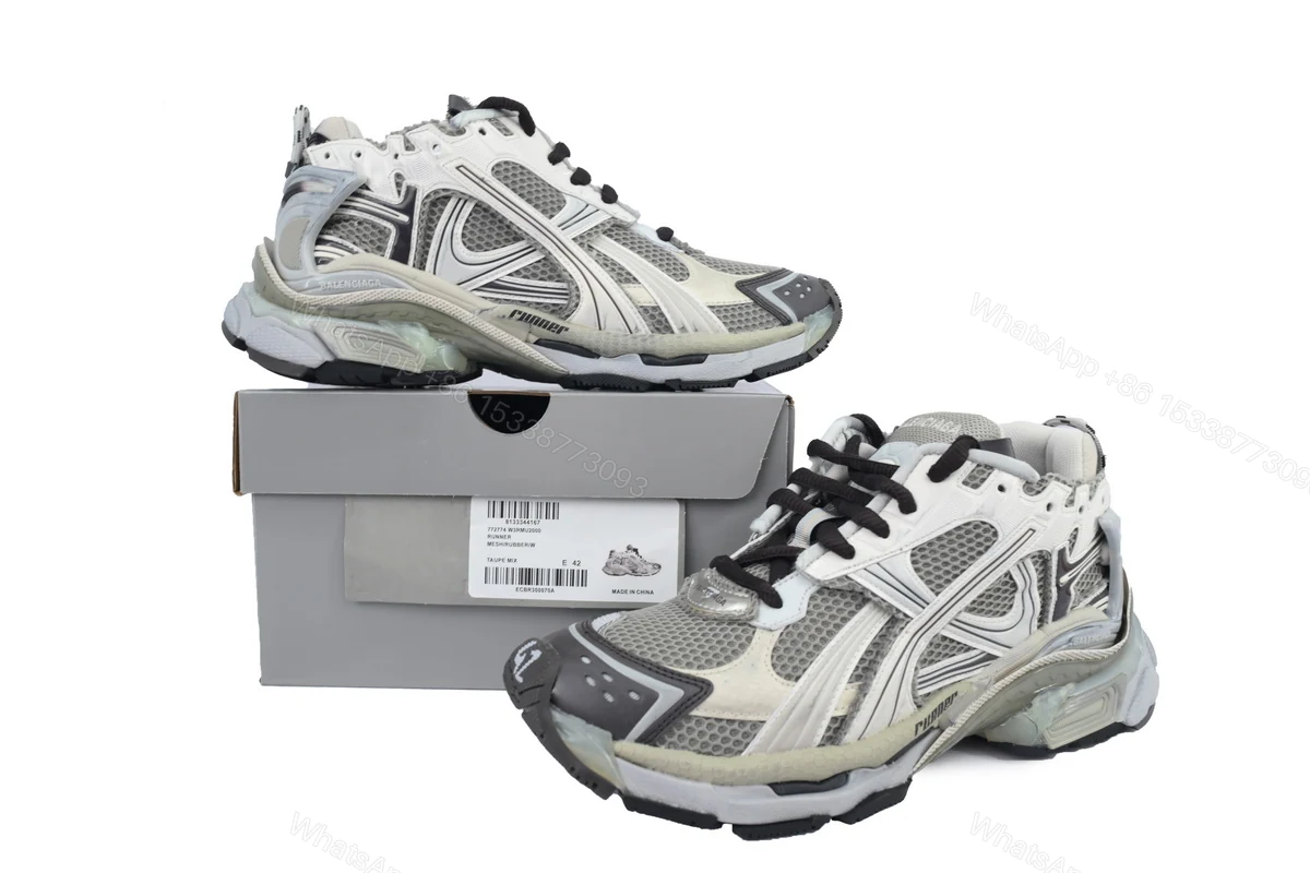 View 4 of Balenciaga Runner Sneaker 'Grey Brown' 772774 W3RMU 2000