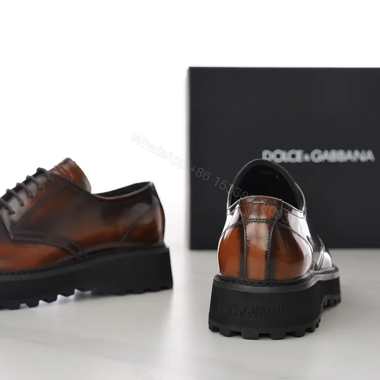 View 6 of Glossy Cognac Leather Derby: City-Polish, All-Day Comfort Derby