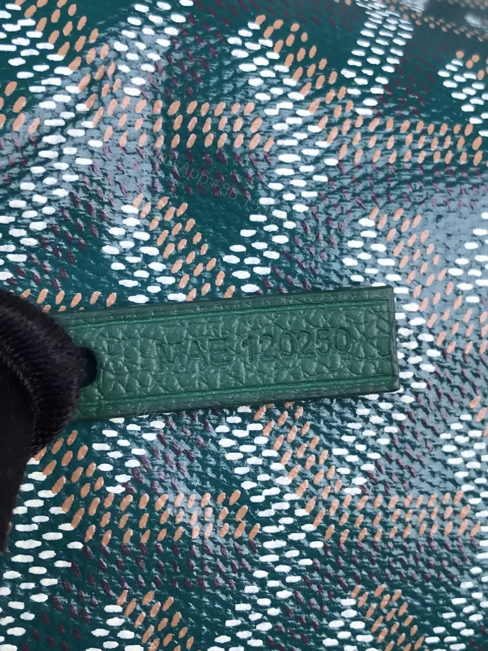 View 6 of Structured Monogram Tote: Green, Coated Canvas, Modern, Durable, Handbag
