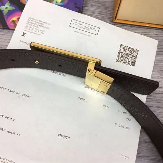 View 6 of LOUIS VUITTON INVENTEUR DAMIER EBENE/GRAPHITE BELT – B159