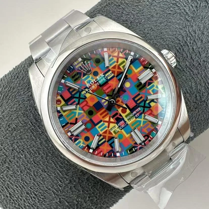 View 9 of Super Clone Rolex Oyster Perpetual 36mm Multicolored Motif Dial 2026 – 126000