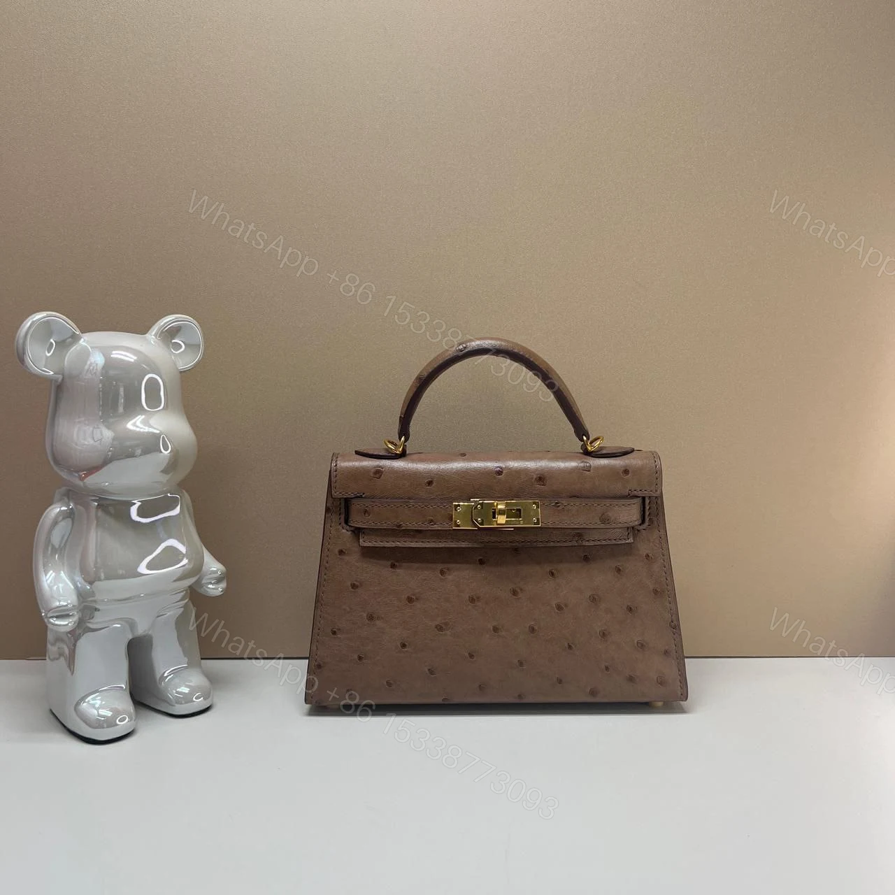 View 9 of HERMES Ostrich Kelly Mini 20 Violine