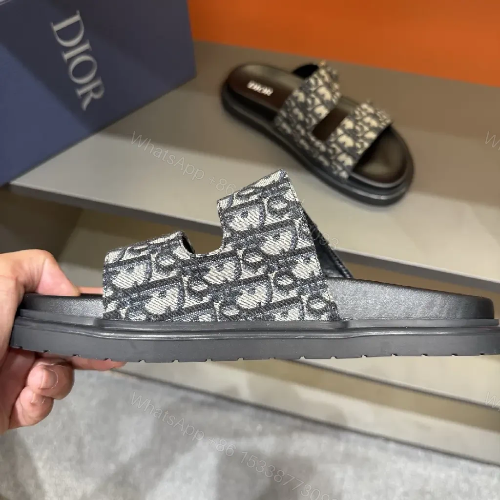 View 3 of Monochrome Monogram Slides: Sleek Signature Details
