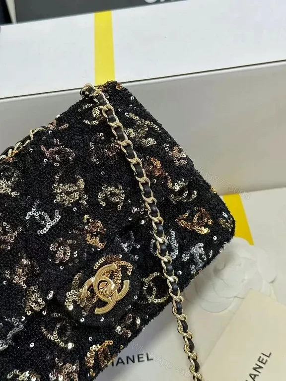 View 2 of Glam Spark Sequin-Texture Compact Shoulder Bag
