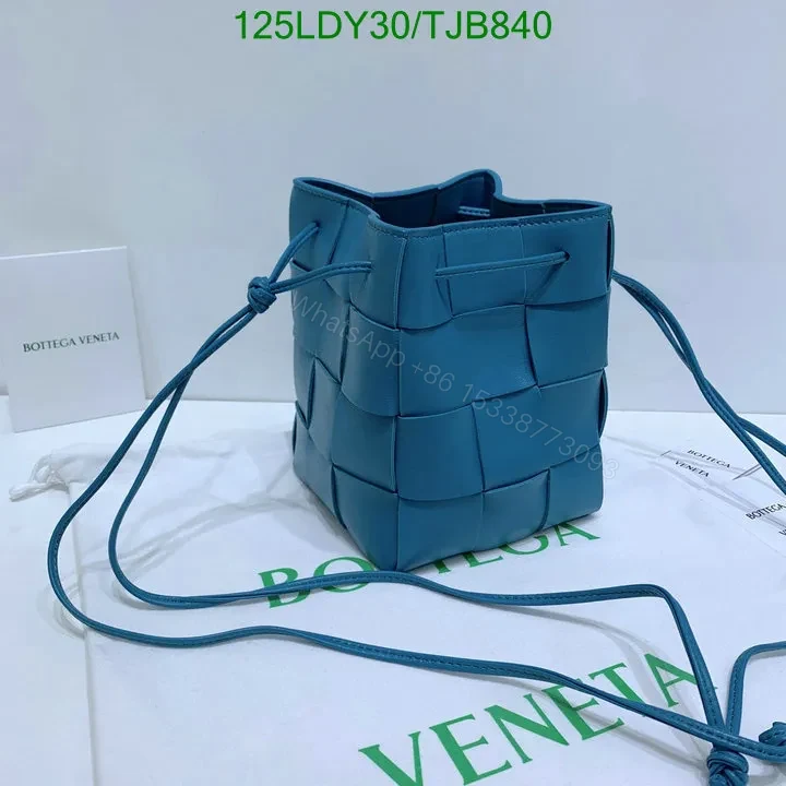 View 17 of Bottega Veneta Small Cross-Body Bucket Bag in Red BVF4722