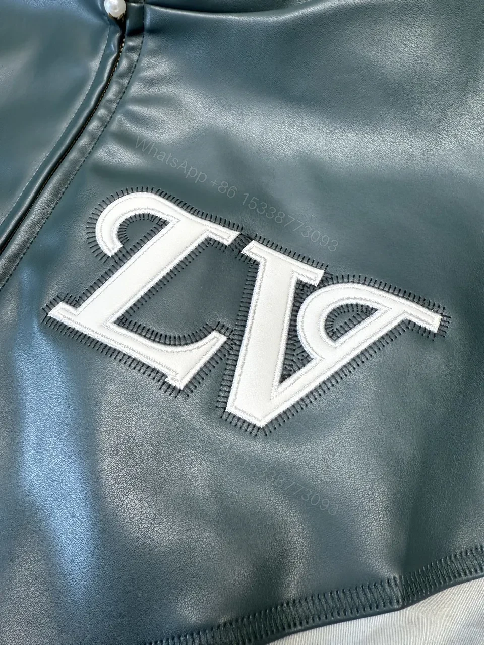 View 10 of Colorblock PU & Nylon Track Jacket - Modern, Luxe Appeal