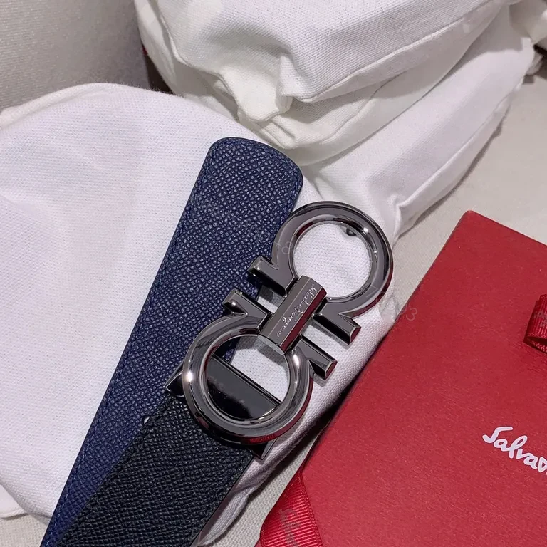 View 5 of Gancini Belt: Black Italian Leather, 38mm, Italian Craftsmanship