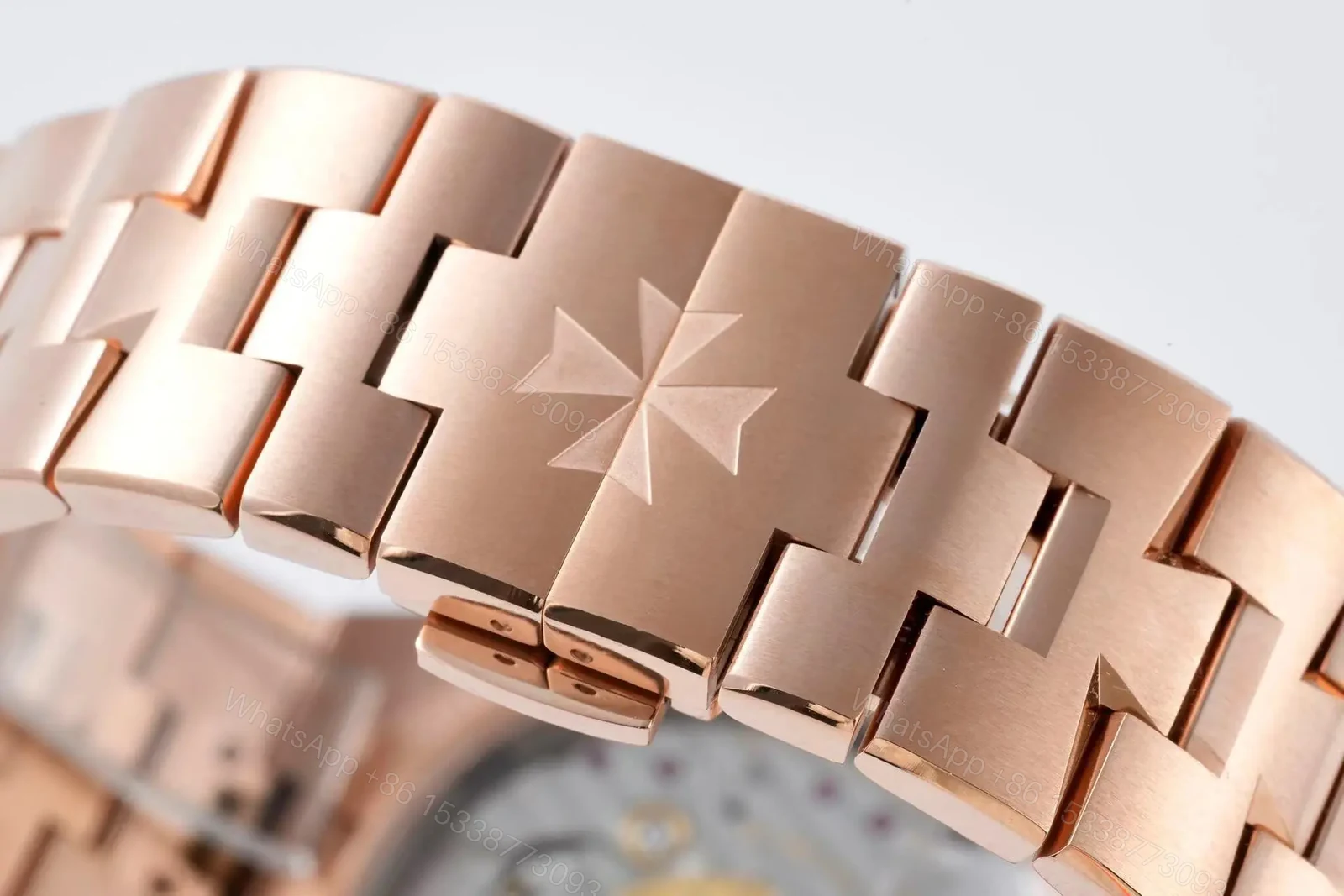 View 9 of PPF Factory Vacheron Constantin Overseas 4500V Series Rose Gold Blue Dial Automatic Watch – 41mm Case with Interchangeable Steel and Rubber Straps