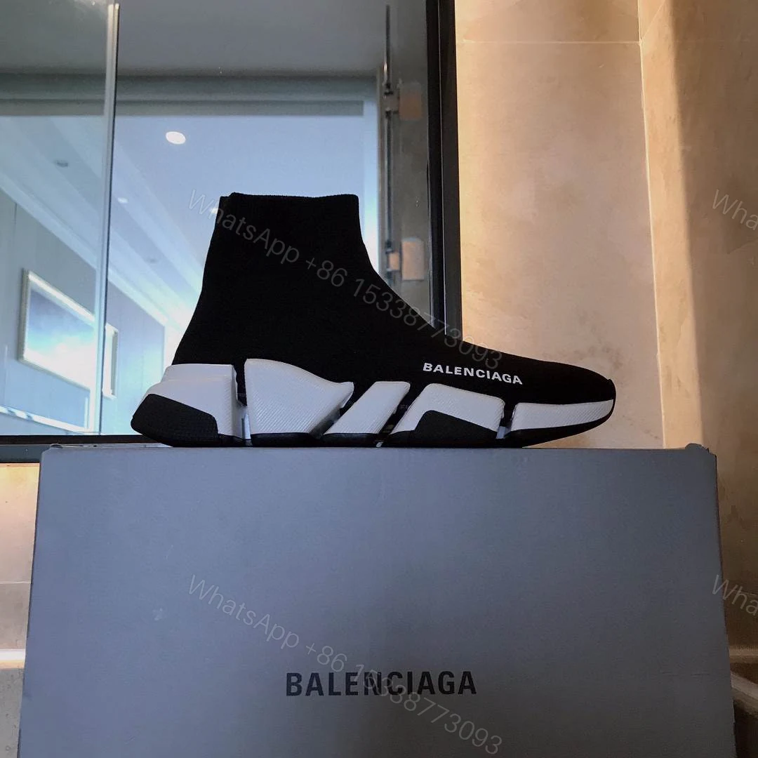 View 5 of BALENCIAGA SPEED 2020 TRAINER BLACK WHITE – BB51