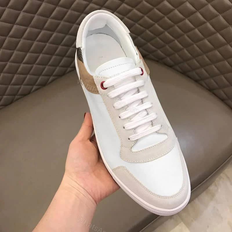 View 3 of BURBERRY LEATHER AND HOUSE CHECK SNEAKERS – BBR27