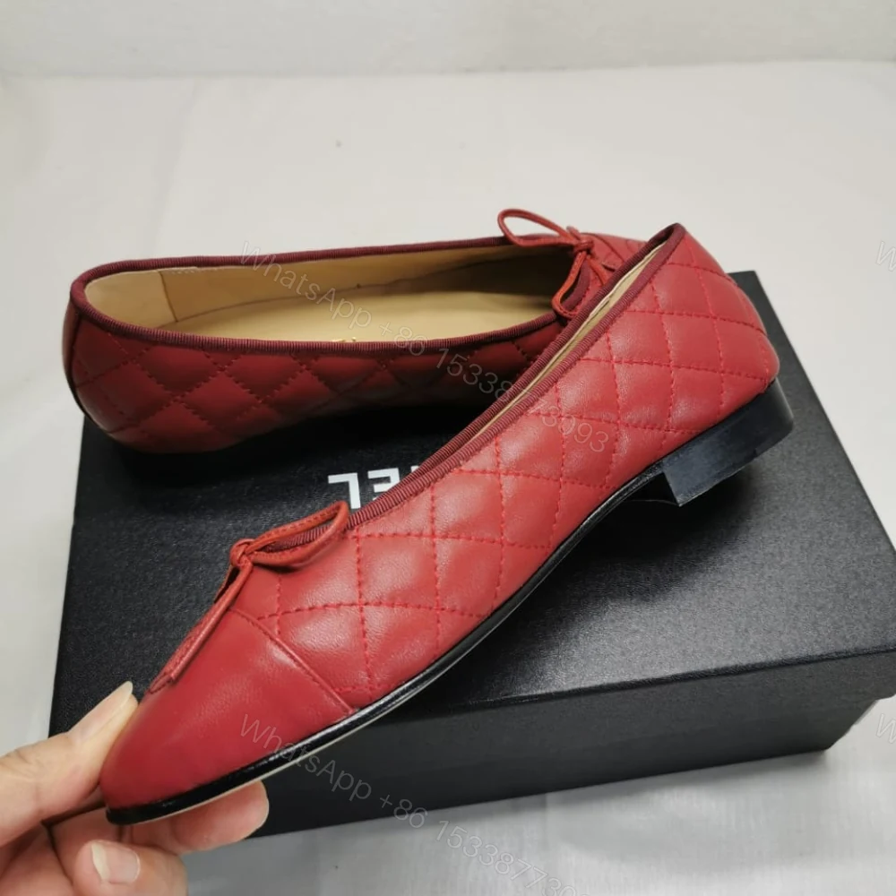 View 3 of Chanel Ballerina Flat Shoes In Red