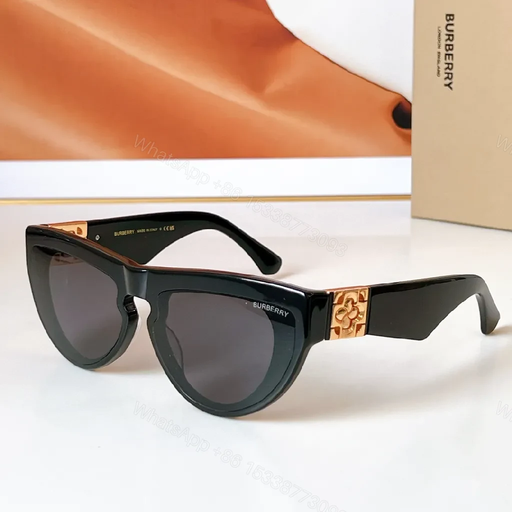 View 4 of Bold Acetate Cat-Eye Sunglasses: Signature Plaid Detailing
