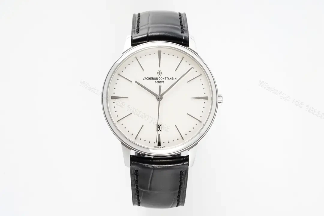 JJ Factory Vacheron Constantin Patrimony 85180 Series Watch – Silver and Black, Minimalist Style, 40MM Case, 1950s Inspired Design — view 1