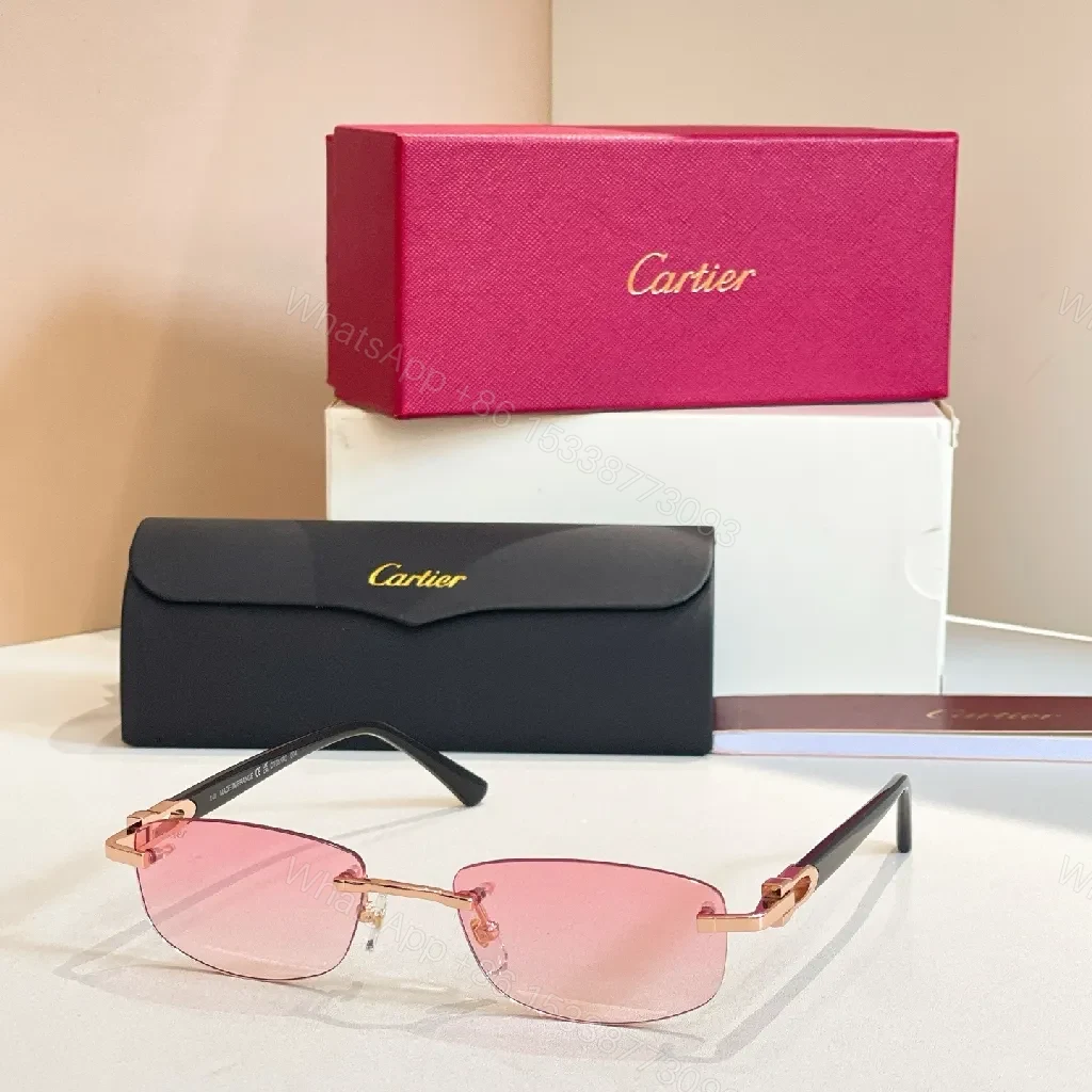 View 7 of Pink Gradient Sunglasses with Gold Accents, Rectangular Style, UV Protection