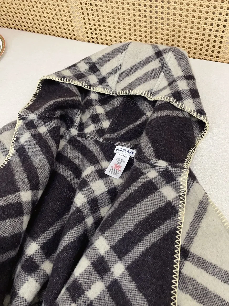 View 8 of Colorful Warmth Cape: Plaid, Wool, Oversized, Comfortable Layering, Cape
