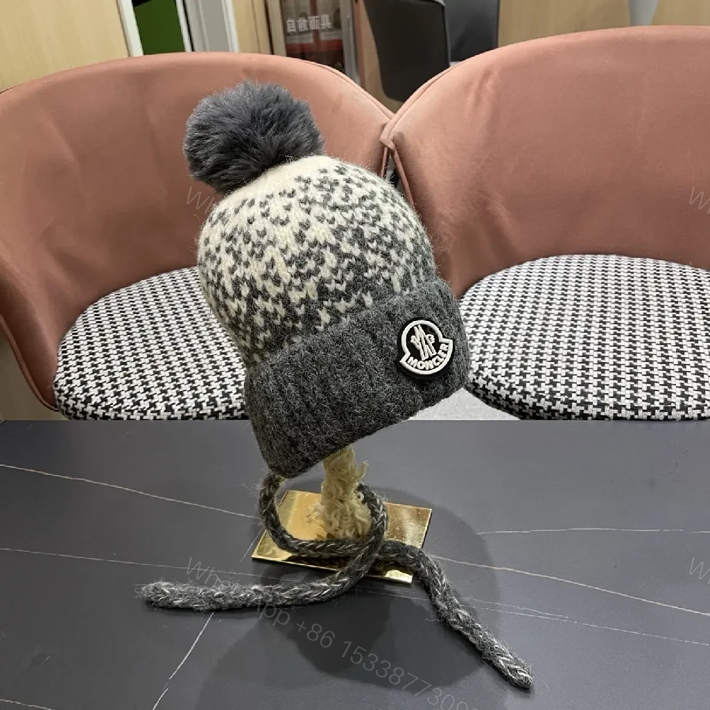 View 6 of Cozy Knit Beanie with Marled Texture & Pom-Pom Detail