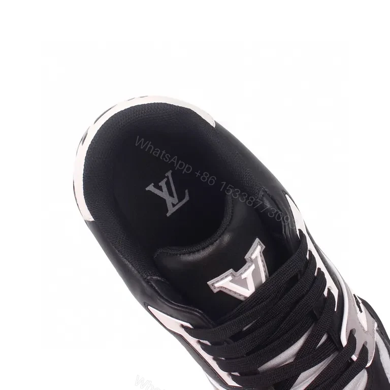 View 3 of Chic LV-Style Slip-On Sneakers: Modern Texture & Detailing