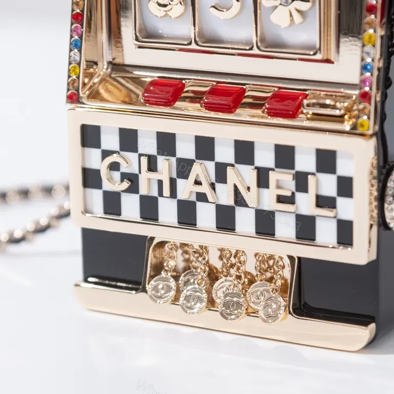 View 3 of Chanel-Inspired Mini Slot Bag â€” Glam Playful Luxury Bag