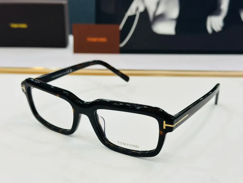 View 5 of Black Acetate Bold Frames - Designer Luxe Eyewear, Oversized Rectangular