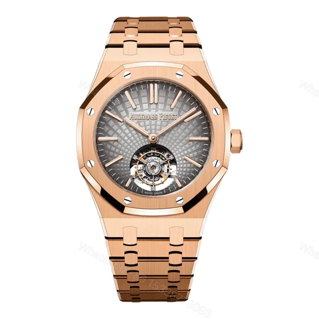 Audemars Piguet Royal Oak Tourbillon Rose Gold Grey Dial Replica — view 1