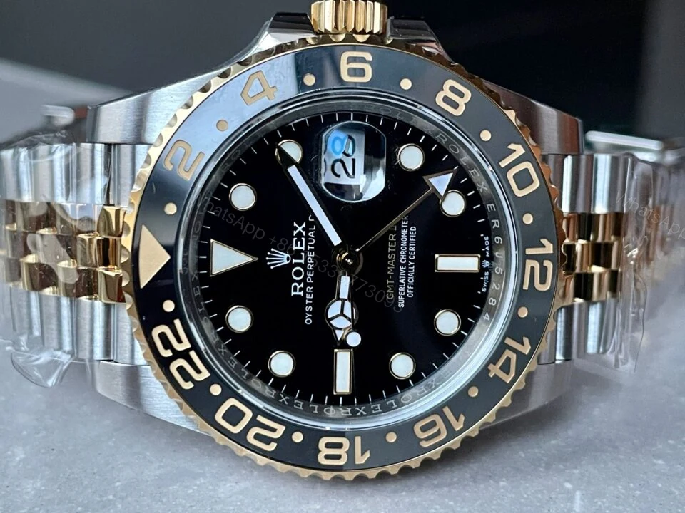 View 4 of EWF Factory 1:1 Rolex GMT-Master II 126713GRNR 904L YG/SS Black Dial Dots VR3285