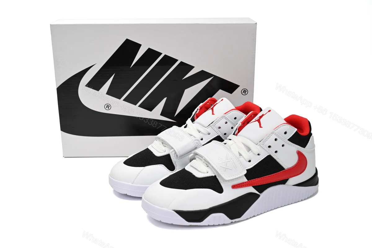 Travis Scott x Jordan Cut The Check Nice Kicks Black White Red FZ8117-407 — view 2