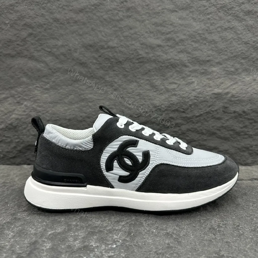 Black and White Suede Nubuck Leather High-Top Sneaker with Signature Logo Embossment — view 1