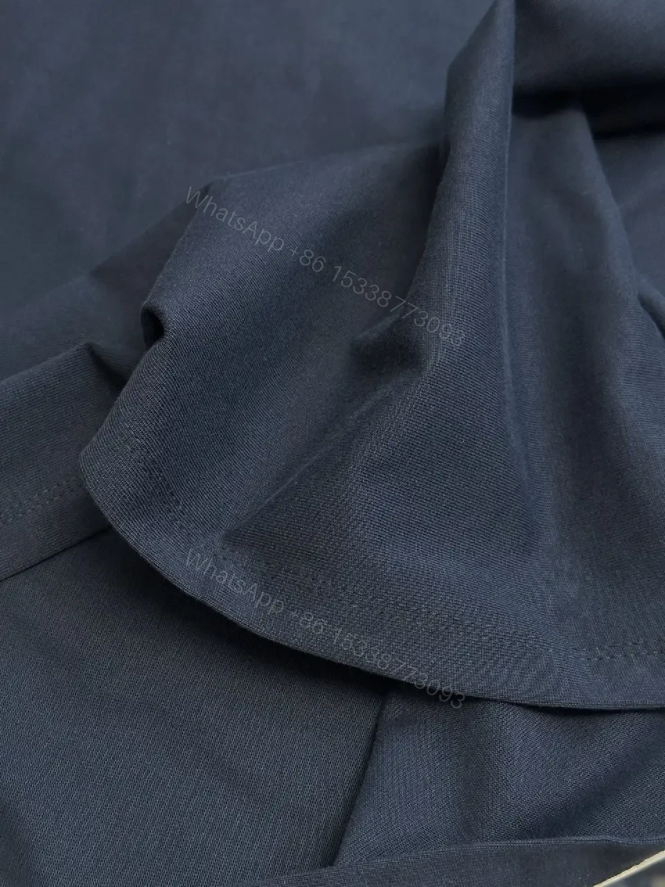 View 5 of Blue Cotton Oversized Tee with CELINE Logo