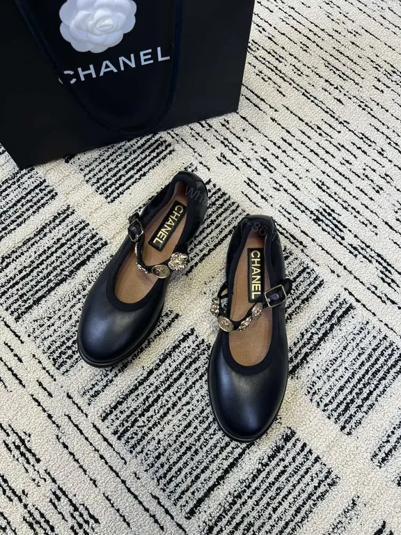 View 6 of Chanel-Inspired Leather Mary Janes with Glam Hardware