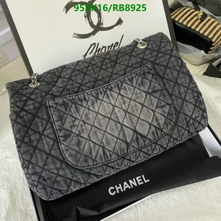 View 2 of Chanel Denim XXL Quilted Flap Bag RB89255