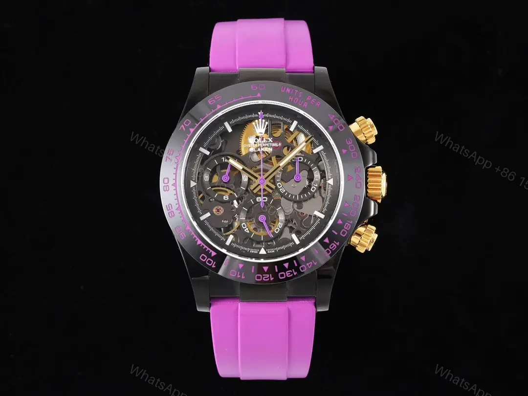 Blaken Rolex Daytona Skeleton PVD Purple Dial RG-DAYTONA-SKELETON-PVD-PURPLE-40 — view 1