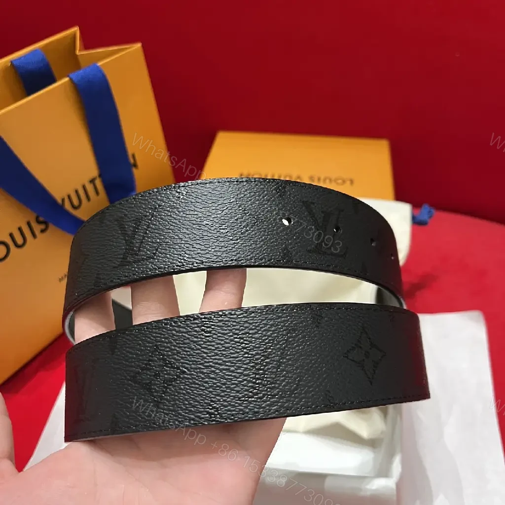 View 5 of Black Leather Belt Geometric Gold Buckle Formal Style